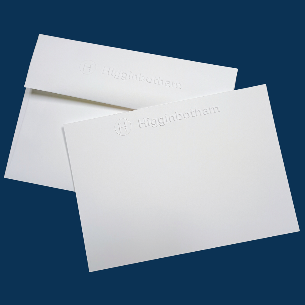 Embossed Higginbotham Thank You Card Set