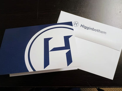 Folded Higginbotham Thank You Card Set