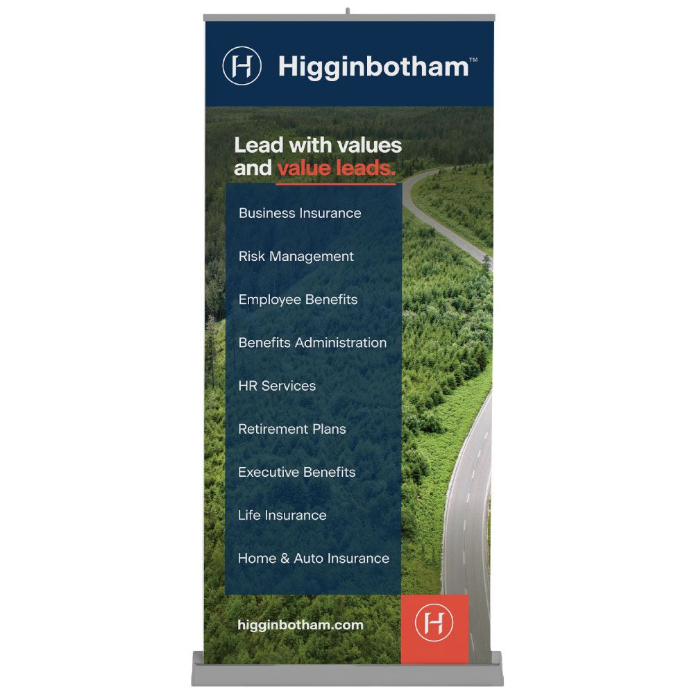 36" x 80" Premier Retractable Banner Stand: "Lead" Design