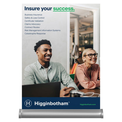12" x 17" Tabletop Retractable Banner: "Success" Design
