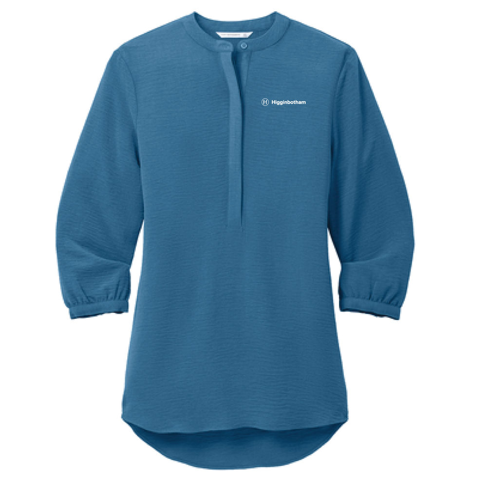 Ladies 3/4-Sleeve Textured Crepe Tunic