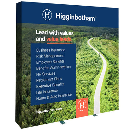 Hopup 7.5ft Backlit Straight Tension Fabric Display: "Values" Design