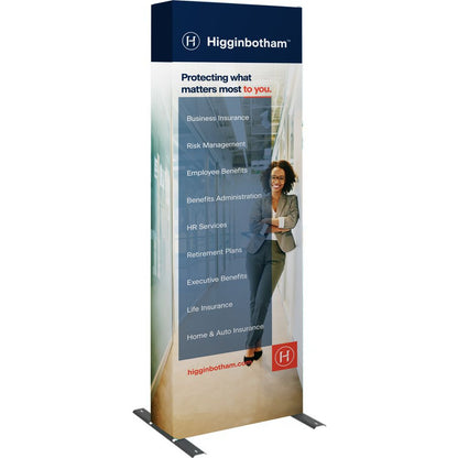 Hopup 2.5ft Backlit Straight Tension Fabric Display Kit: "Protect" Design